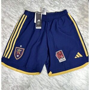 Adidas Real Salt Lake MLS soccer futbol shorts blue Men's Medium HZ9110 NEW
